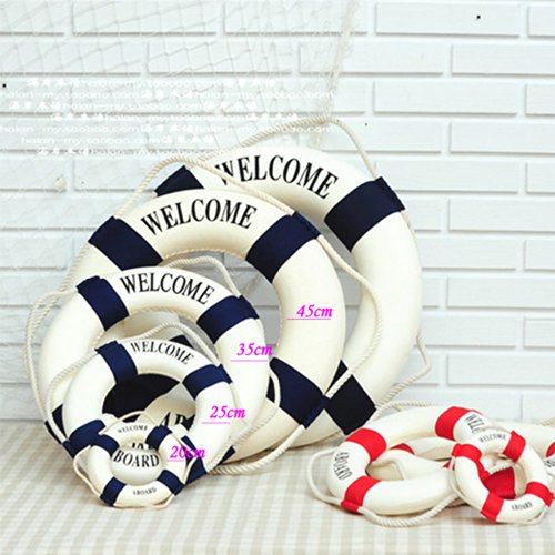 Estone Deko-Rettungsring, zum Aufhängen an der Wand, blau, 45cm/17.5“ - 3