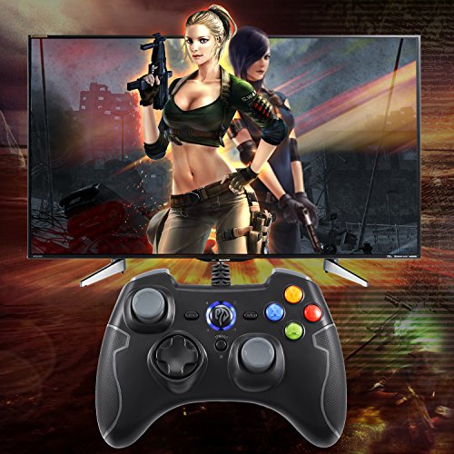 EasySMX Mando para PC  PS3 Gamepad Al  mbrico  Joystick con los Botones de Doble-Vibraci  n Turbo y Trigger Compatible con Windows Android  PS3  TV Box  Gris 