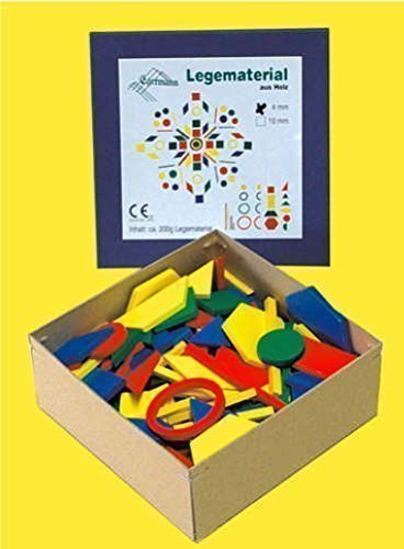 Preisvergleich Produktbild Egermann 2239 Legematerial 200g gemischt bunt Mosaik-Legespiel aus Holz