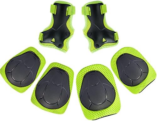 DRFLY Kids Knee Pads Children Protective Gear Set Elbow Wrist Guards Little Boy Girl Sports Safety Kit for Child Ice Skating Rollerblading Bike Skateboard Cycling 6 in 1