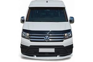 LUXELL EUROPE Gloss Black Bonnet Guard Protector Bug Stone Deflector Fits CRAFTER/Man TGE[2017 Onwards]