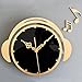 Produktbild Wand-Taktgeber / Uhr / Musik-Anmerkungs-Art- und Weisekreative Kunst-Retro Wand Diy 3D Uhr-Tabellen-Wand-Ausgangsdekoration , gold , 12 inch