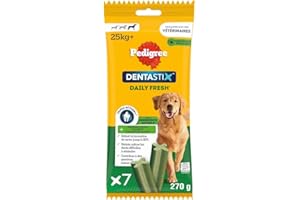 MARS Pedigree DentaStix Daily Fresh – Bâtonnets à mâcher pour grand chien – Pour une bonne hygiène bucco-dentaire – 10 sachets de 7 sticks