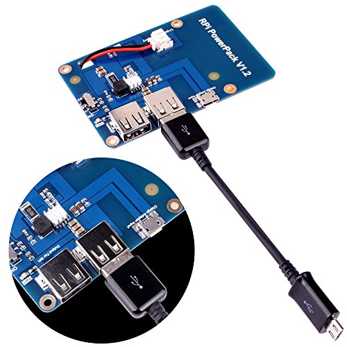 Quimat Placa de Bateria de Litio para Raspberry Pi  Paquete de Fuente de Alimentacion 3800mAh   micro USB Cable para Raspberry Pi 3 2 Modelo B RPi 1 B B   A A  