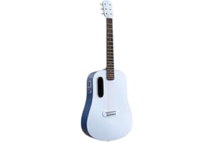 Blue LAVA Touch Guitare électro-acoustique avec étui AirFlow pour débutant 36" Bleu glace et océan