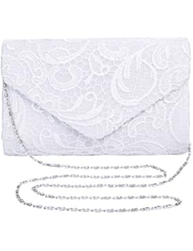 Kisschic Damen Elegant Spitze Umschlag Clutches Abendtasche Party Hochzeit Handtaschen