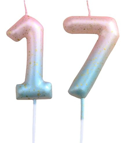 Eurowrap Clairefontaine Geburtstagskerzen Set – 16 Gerade + 8 Gedrehte Kerzen + „Happy Birthday“ Deko