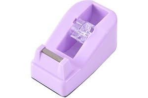 WELSTIK Easy Cut Dérouleur de table antidérapant et facile à utiliser, coupe propre, dévidoir de ruban adhésif haute performance, violet