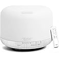 ASAKUKI 500ml Premium, Essential Oil Diffuser with Remote Control, 5 in 1 Ultrasonic Aromatherapy Fragrant Oil Humidifier Vaporizer, Timer and Auto-Off Safety Switch White