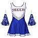 Produktbild SODIAL (R) Sexy Cheerleader Kostuem blau M-Code +2 Hand Blumen blauer Anzug M (34-36)
