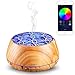Produktbild YOUNGDO Aroma Diffuser 400ml, Bluetooth Lautsprecher, APP kabellose Fernbedienung, Nachtlicht, Aromatherapie Maschine, Luftbefeuchter, Raumbefeuchter für Schlafzimmer, Büro, Yoga, Spa - Holzmaserung