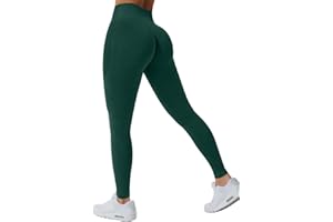 TAYOEA Leggings Deportivos de Compresión para Mujer Yoga Largo Slim Fit Fitness Gym Pantalones Opaco Scrunch Butt Yoga Pantalones Seamless Push Up Cintura Alta Entrenamiento Fitness Jogging