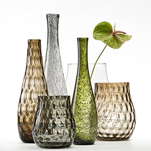 Leonardo 034907 Giardino Vase Pulver 40 cm verde, Glas, Grün, 10.4 x 10.4 x 40 cm - 2