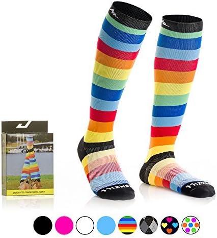NEWZILL Medical Compression Socks for Women & Men Circulation 20-30 mmHg, Best for Running Athletic Hiking Travel Flight NursesOEKO-TEX STANDARD 100