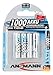 Price comparison product image ANSMANN 1000mAh NiMH AAA High Capacity Rechargeable Batteries (Pack of 4)