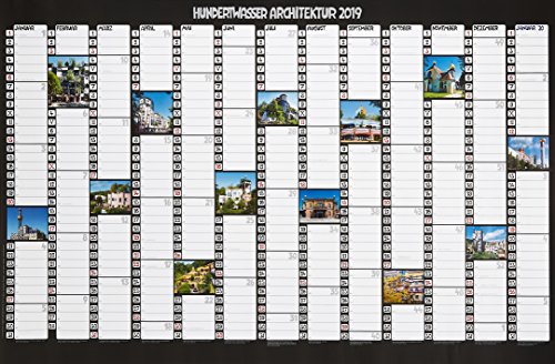 Price comparison product image Hundertwasser Jahresplaner Architektur 2019: Wandplaner