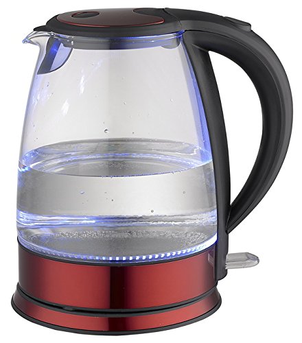 Schäfer 1,8 Liter Glaswasserkocher mit LED-Beleuchtung (Rot)
