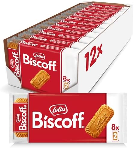 Lotus Biscoff Pocket | Biscotti Caramellati | Senza Coloranti e Senza Aromi Aggiunti | Gusto Unico e Croccante | 12 Bustine da 8 Confezioni, Monoporzioni da 2 Biscotti | 1.48 kg