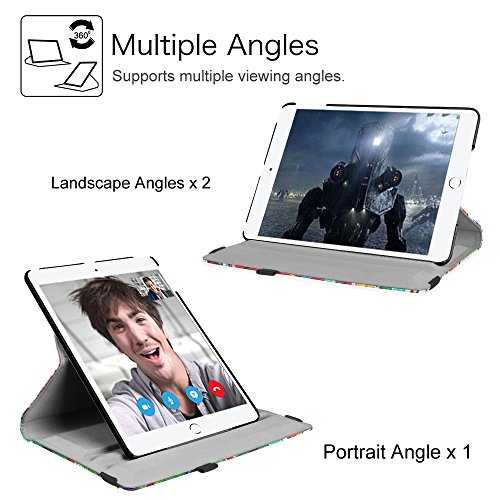 Fintie iPad 9.7 Zoll 2017 / iPad Air Hülle – 360 Grad Rotierend Stand Smart Cover Case Schutzhülle Tasche mit Auto Schlaf / Wach Funktion für Apple iPad 2017 Neue Modell / iPad Air 2013 Modell (Nicht geeignet für iPad Air 2), Liebesbaum - 5