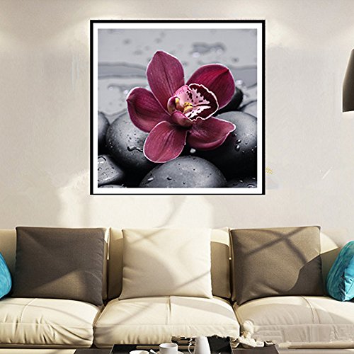 aihome DIY Diamant Malerei Blume Full Diamond Kreuzstich Kristall Diamant Sets Diamant Stickerei Home Dekoration, C - 3
