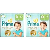 Prima Baby Diaper Premium Care Number 6 17 Pieces 2 packs