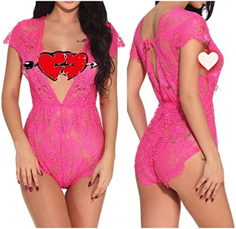 iKupvida Camicia da Notte Donna Esotico Lingerie Pizzo un Pezzo Babydoll Chemise Sleepwear Bamboletta