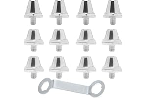 YNNHUDEEP Fußballstollen - 12 Stück Fußballschuh-Spikes,Aluminium Stollen Kompatibal,Metall-Ersatzstollen,Rugby-Stollen, Fußballstollen für Stollentraining