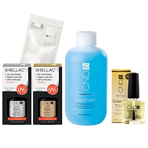 Cnd Shellac Treatment Kit - Top Coat + Base Coat + More