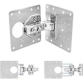 Ankanorm 2 Adet Paslanmaz &Ccedil;elik Menteşe Onarım Plakası, 9x9 cm, 0.8 mm Kalınlık, Dolap Kapıları İ&ccedil;in, 12 Vida Dahil