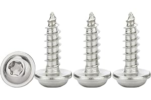 Drenky Tornillos Autotaladrantes M3x10mm,50 Piezas Tornillos Torx con Arandela Acero Inoxidable A2 V2A Tornillos de Chapa Cabeza Redonda,Rosca Métrica Gran Dureza