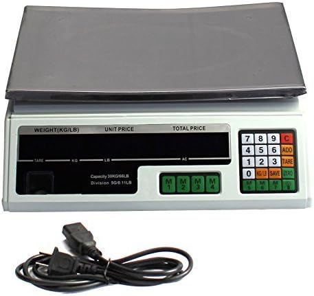 Digital Deli Weight Scale Price Computing Food Produce 60LB ACS-03 by Commercial Bargains