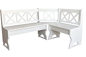 ‎K KOMA k koma Kiefer Eckbank MASSIVHOLZ Öko Weiss - NEU (150 x 150)