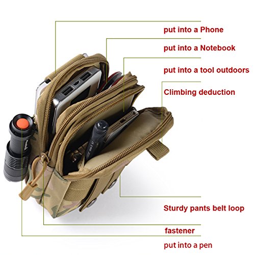Aodoor Outdoor Reisen Sport Taktische Tasche Bauchtasche, G¨¹rteltasche Handytasche Tasche Waist Bag-Multifunktional f¨¹r Camping Reise Wandern - 3