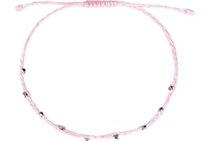 Aurum And Adorn Boho Anklet Bracelet - Beach Foot String Jewellery - Waterproof & Adjustable Ankle Bracelets for Women - Beaded Wax Rope Festival Accessories