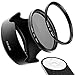 Produktbild LUMOS Fernauslöser RC-6 Gegenlichtblende EW-63C 58mm Polfilter UV Filter Set - Zubehör passt zu Canon Objektiv EF-S 18-55 is STM an kompatibler EOS Kamera