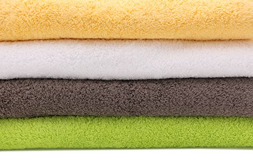 ZOLLNER® 3er-Set Duschtücher / Duschhandtücher / Saunatuch taupe 70×140 cm aus 100% Baumwolle, Gewicht ca. 520 g/qm, in weiteren Farben erhältlich, in Premium-Qualität, Serie „Star-Elba“ - 4