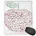 Produktbild Mouse Mat Stitched Edges, Apple With School Symbols Basic Formulas Exercise Study School Theme,Gaming Mouse Pad Non-Slip Rubber Base