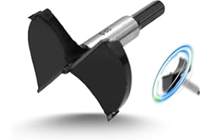 HAIMAYEE Broca Forstner 65mm Broca Para Madera Taladro De Madera De Aleación De Alta Calidad Con Tres Dientes De Posicionamiento y Vástago Redondo Para Corcho, Tablones De Madera Dura, Plástico