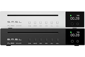 SMSL PL150 Högupplöst CD-spelare med DSD512-dekodning, USB DAC-funktion, idealisk för hemmabio och musikentusiaster（Svart）