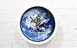 YANXUEPING Blue Home Schöne Erde, Modisch und Kreativ Planet, Kreative Dekoration Quarzuhr