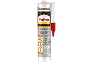 Pattex Sigillante Multiuso Acrilico AC411, Silicone per Legno, Ottimo per Sigillatura di Legno, Parquet, Armadi, Infissi, Zoccolini, Verniciabile, Colore Mogano, Cartuccia da 300 ml