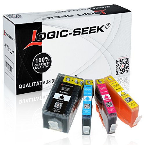 4 Logic-Seek Tintenpatronen kompatibel zu HP 920XL für HP Officejet 7500A e-All-in-One Officejet 6500A Officejet 6000 7000 - Schwarz 55ml, Color je 17ml