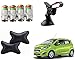 Auto Pearl Premium Quality Car Accessories Combo of Car Tyre Air Alert Valve Cap Set of 4 Pcs. & Black Designer Car Neck Rest Set of 2 Pcs. & Universal Car Windshield Mount Holder Mobile Stand. For Chevrolet Beat Type-2 RS.736.00