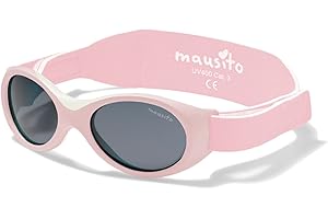 Mausito Occhiali da sole 0-18 mesi I FLESSIBILI Occhiali da sole bambino e bambina con fascia regolabile I 100% PROTEZIONE UV I occhiali da sole neonato ultraleggeri senza BPA I Progettati in Europa
