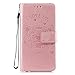 Produktbild HUAWEI Honor 9 Hülle, HUAWEI Honor 9 Schutzhülle, Alfort Flamingos Lederhülle Flip PU Leder Hülle Cover Wallet Case für HUAWEI Honor 9 Smartphone Tasche Handytasche mit Standfunktion (Roségold)