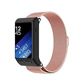 happytop Armband 20 mm Edelstahl Armband Handgelenk Gurt Uhren Ersatz für Garmin vivoactive HR S rose