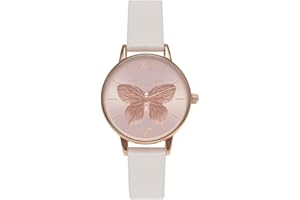 Olivia Burton OB16MB16 Zegarek, 30 mm, Biały/Różowe złoto