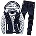 Produktbild Luckycat Herren Hoodie Winter Warm Fleece Zipper Sweater Jacke Outwear Mantel Top Hosen Sets Winterjacke Steppjacke Daunenjacke Parka Mäntel Jacken
