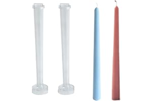 tongfeng Taper Candle Mold, 2 Pack Candle Making Mold, 3D Candlestick Candle Mold for Church Candlelight Dinner, Wedding Dinner Candles Making