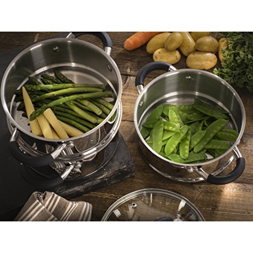 Swan 8pce Stainless Steel Pan Set with Silicone Handles